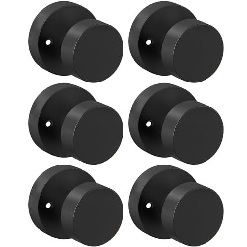 Image of Haidms Black Door Knobs Dummy- Single-Side Decorative Door Knob for Closet, Pantry & French Doors, Non-Turning Round Ball Design(3 Pack /6 Pieces)