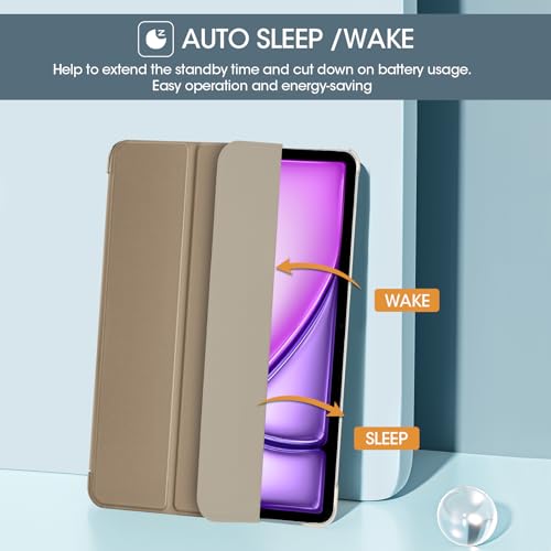 ProCase for iPad Air 13 Inch Case M4/M3/M2(2026/2025/2024), Slim Smart Cover iPad 13 Air M4 M3 M2 Case with Translucent Hard Shell Back, Supports Touch ID, Auto Wake/Sleep -Starlight by ProCase - Used condition - Image 4