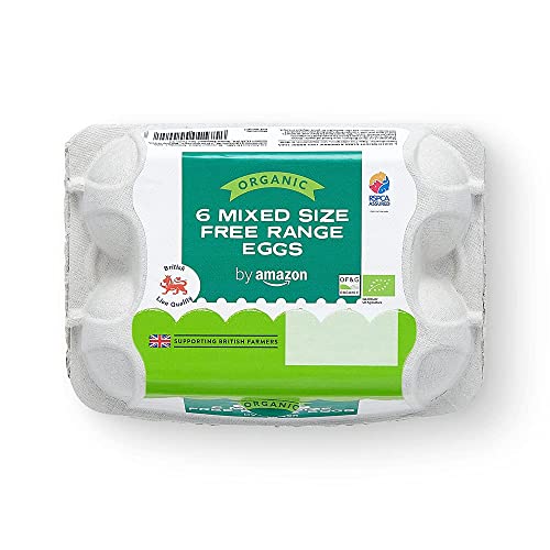by Amazon Organic Mixed Size Free Range Eggs 6 pack