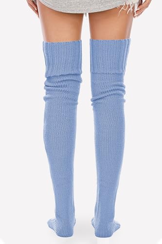 Image of Leoparts Women's Cable Knitted Thigh High Boot Socks Extra Long Winter Stockings Over Knee Leg Warmers