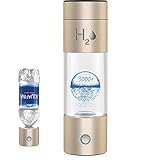 Premium Hydrogen Water Bottle Generator, High-Concentration Up to 4500ppb with Metal Body, SPE PEM...