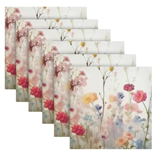 Servilletas de Tela Wild Flower Set de 6 Cuadradas 50.5x50.5 cm miniatura 6