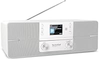 TechniSat Digitradio 371 CD BT - Stereo Digitalradio (DAB+, UKW, CD-Player, Bluetooth, Farbdisplay, USB, AUX, Kopfhöreranschluss, Kompaktanlage, Wecker, 10 Watt, Fernbedienung) weiß