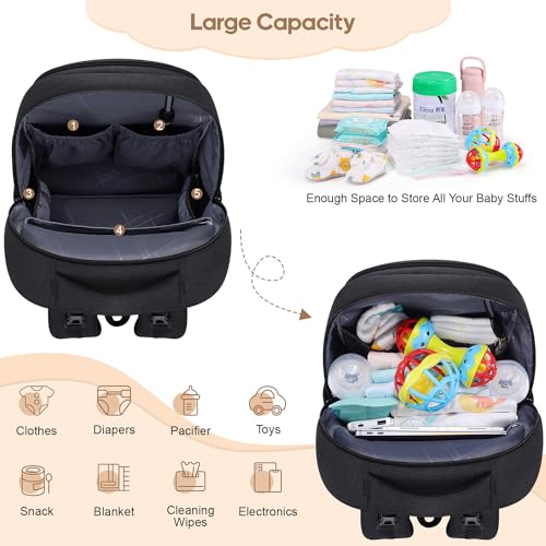 Ukein Diaper Bag Backpack, Multi Function Baby Bag With Portable Changing Pad thumb #2