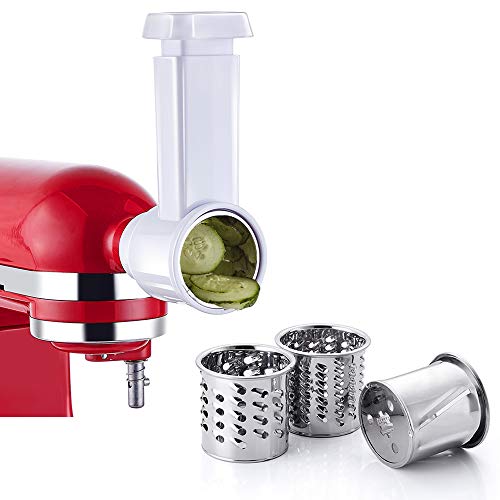 WEZVIX Slicer Shredder Attachment for KitchenAid Stand Mixers, Vegetable Grater Accessories Salad Maker