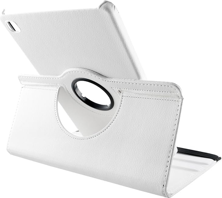 Image of M Cart Smart Rotate Hard Back Flip Stand Case Cover for Samsung Tab S6 Lite Cover 10.4 inch SM-P610 /P615 (White)