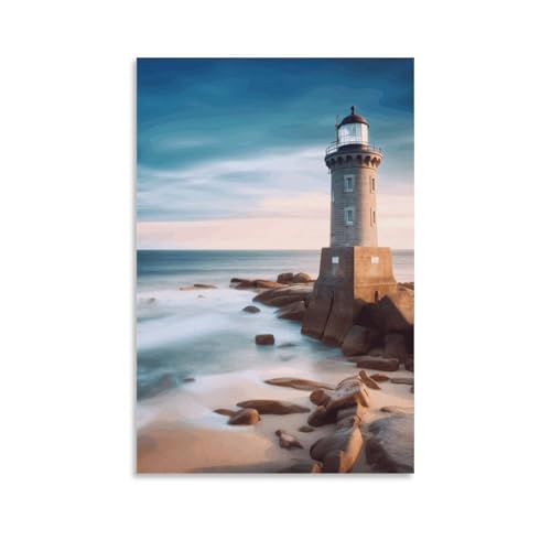 Poster peinture sur toile phare salon et chambre adulte