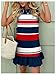 SHENHE Women's Ruffle Hem Sleeveless Striped Tank Dress Anchor Print Sailor Shift Dress Blue Medium