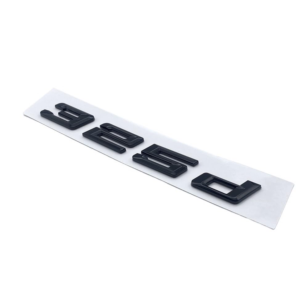 YTQMoreBNZ YYDStes ABS Car Trunk Logo Sticker Accessories Compatible With 3 Series 316d 318d 320d 325d 328d 330d 335d 340d 350d(Glossy black 325d)
