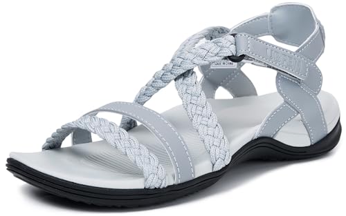 UBFEN Womens Hiking Sandal Sport Sandal Outdoor Comfortable with Adjustable ...