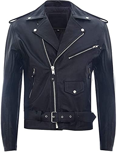 Image of Men Leather Jacket - Lambskin Winter Vintage Motorcycle Biker Jacket, Coat Soft & Stylish Moto Ride & Racing Jacket's