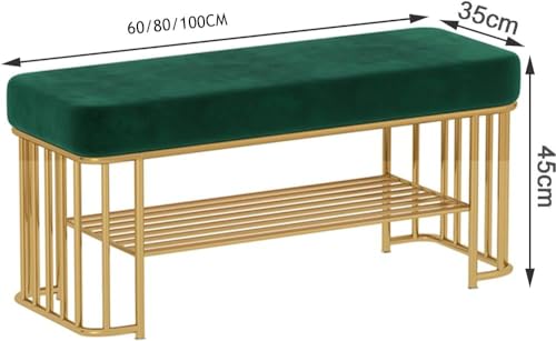 Banc de rangement chaussures doré pour libérer de l'espace au sol
