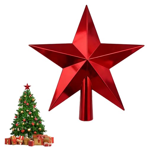 Weihnachtsbaumspitze Stern, 6 cm Mini Baumspitze Stern, Mini Deko...