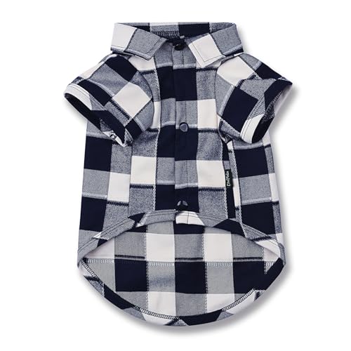 Ctilfelix Dog Shirt Plaid Puppy Clothes for Small Medium Large Dogs Cats Boy Girl Kitten Soft Pet T-Shirt Breathable Tee Outfit Adorable Grid Apparel Thanksgiving [Blue#1; 5XL]