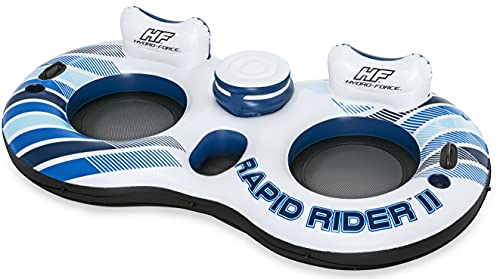 Bestway Hydro-Force 2-Personen Schwimmring mit Rückenlehne „Rapid Rider II“ 251 x 132 cm