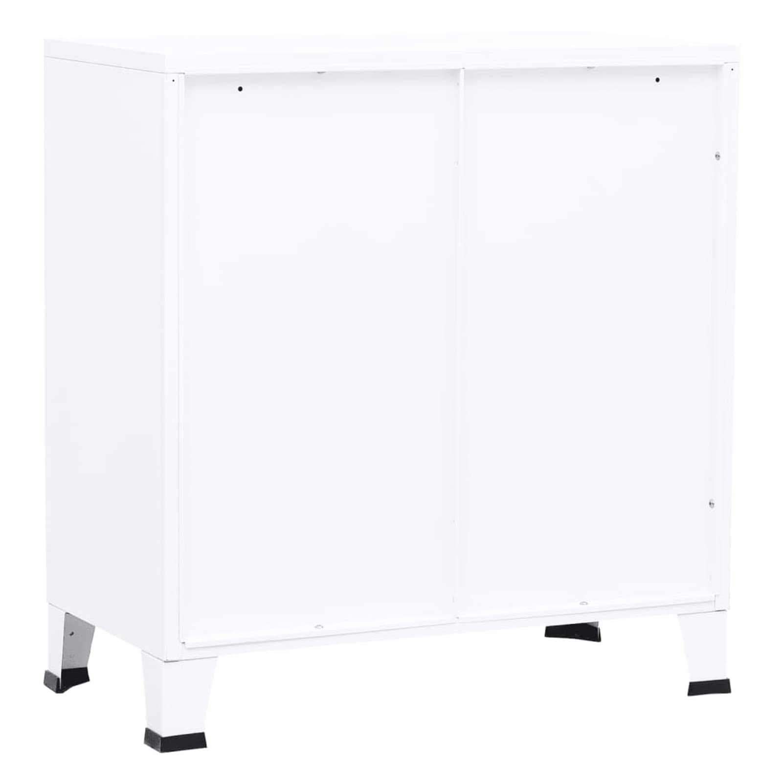 Homgoday Casa Mobilia Armadio Classificatore Industriale Bianco 75x40x80 cm Acciaio, Salvaspazio Armadietto da Esterno, Mobili Esterno Balcone per Soggiorno, Ufficio, Camera da Letto, Bagno