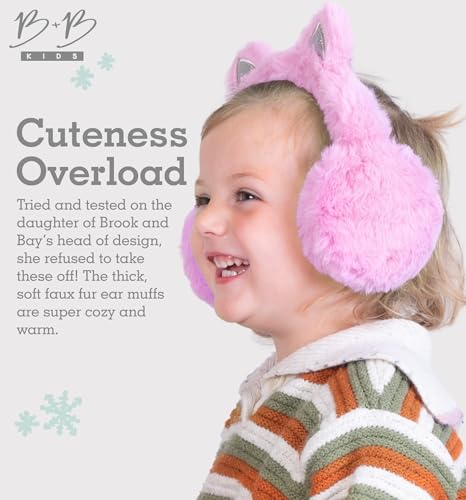 Image of Brook + Bay Kids Ear Muffs - Winter Animal Earmuffs - Cozy Ear Warmers