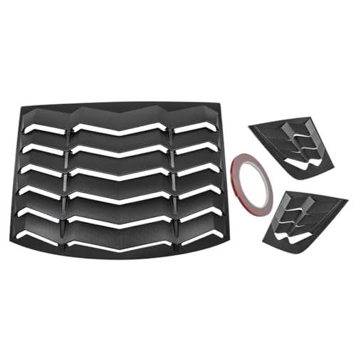 Rear+Side Window Louver Compatible for Corvette C7 Stingray Grand Sport Z51 Z06 ZR1 2014-2019 Windshield Sun Shade Cover GT Lambo Style