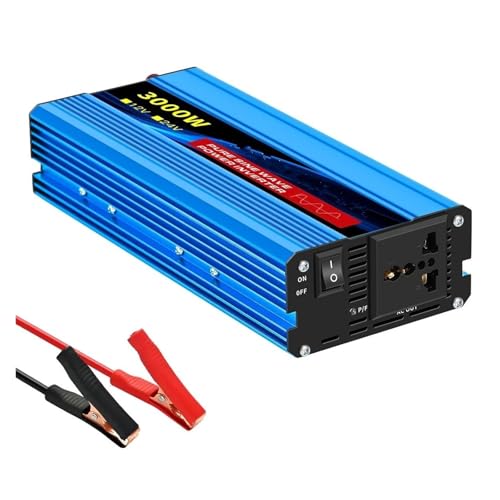 Onduleur puissance convertisseur 12V 24V à 220V 110V 3000W affichage LED