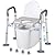 Takuyada FSA/HSA Eligible Width & Height Adjustable Raised Toilet Seat with Handles, Toilet Seat Risers for Seniors, Toilet Riser with Handles, Elevated Toilet Seat with Handles (Without Bucket)