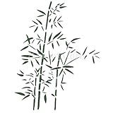 Harilla 2X Wall Painting Stencils Bamboo Leaf Pattern Hollow Out