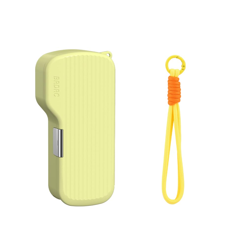 Generico Custodia rigida per DJI OSMO POCKET 4PRO, custodia protettiva per lo schermo del gimbal con cinturino da polso, scomparti integrati per i filtri(Giallo)