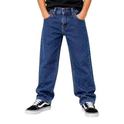 Image of WHALEBONE Boys Baggy Fit Denim Jeans, Blue