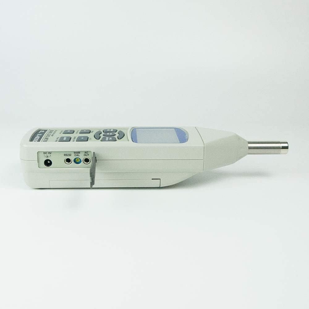 Sonómetro de Clase 1 (Rango: 30 a 130 dB) para ruido industrial, vehicular y ambiental | medidor digital de decibelios profesional con registrador de datos | SL-4023SD