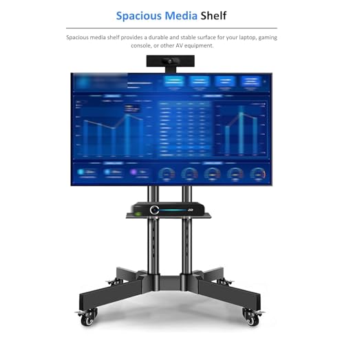 Soporte móvil para TV con ruedas y base estable X para pantallas 32" a 55" miniatura 3