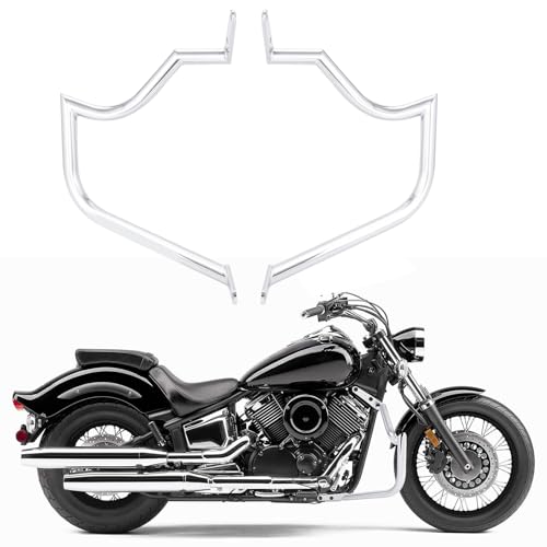 FIASRAC Engine Guard Highway Bar Highway Crash Bar Compatible with Yamaha DragStar 1100 Vstar 1100 XVS1100 Classic Custom Silverado (Chrome)
