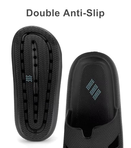 Cloud Slides for Women and Men Cushion Recovery Pillow Sandals, Memory Foam House Shower Slippers for Woman, Non-Slip Comfort Quick Drying4