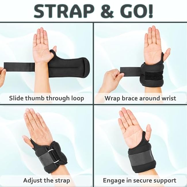 Cozlow - Wrist Weights with Thumb Loops - 1 Pair, 2 lbs Each - Weighted Wristbands for Men & Women - Wearable Gloves for Running, Walking, Exercise & Strength Training - Workout Wrist Wraps