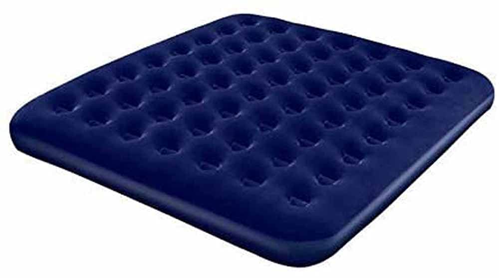 Inflatable Flocked Air Bed Navy Blue with Handheld AC Pump (A 67287) (Navy Blue)-image-24
