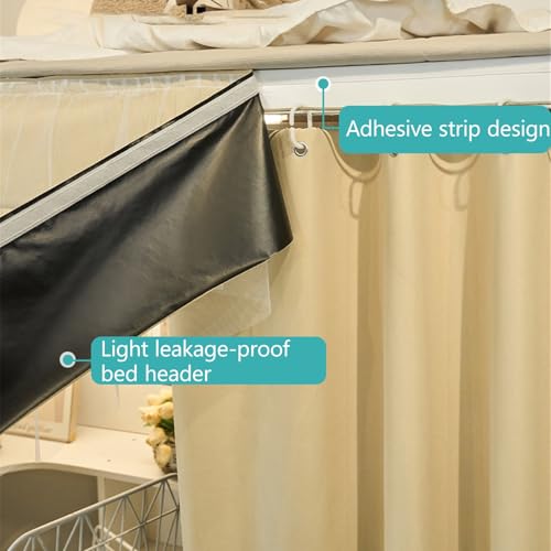 Toldo de litera para dormitorios compartidos con cortinas opacas color verde 3