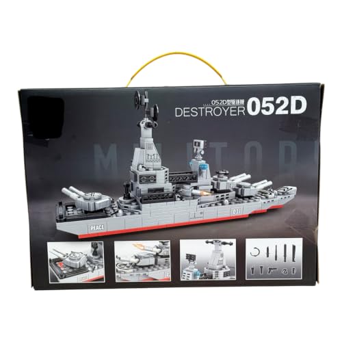 Image of QBLO Slava Guided Missile Battle Ship Building Block Set, Military Warship Model, 322 Pieces, Ages 6+