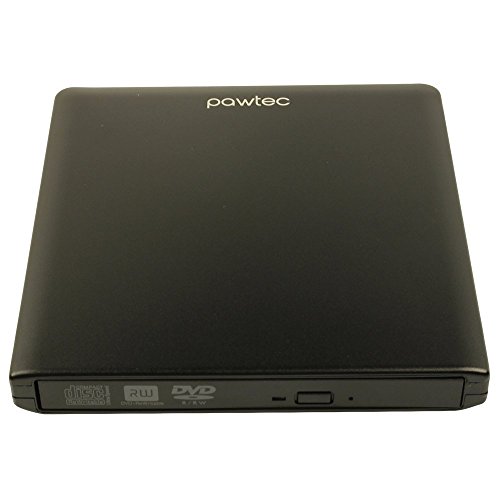 Pawtec External USB 3.0 Aluminum 8X DVD-RW Writer Optical Drive with Lightscribe (Black) - Thumbnail 2