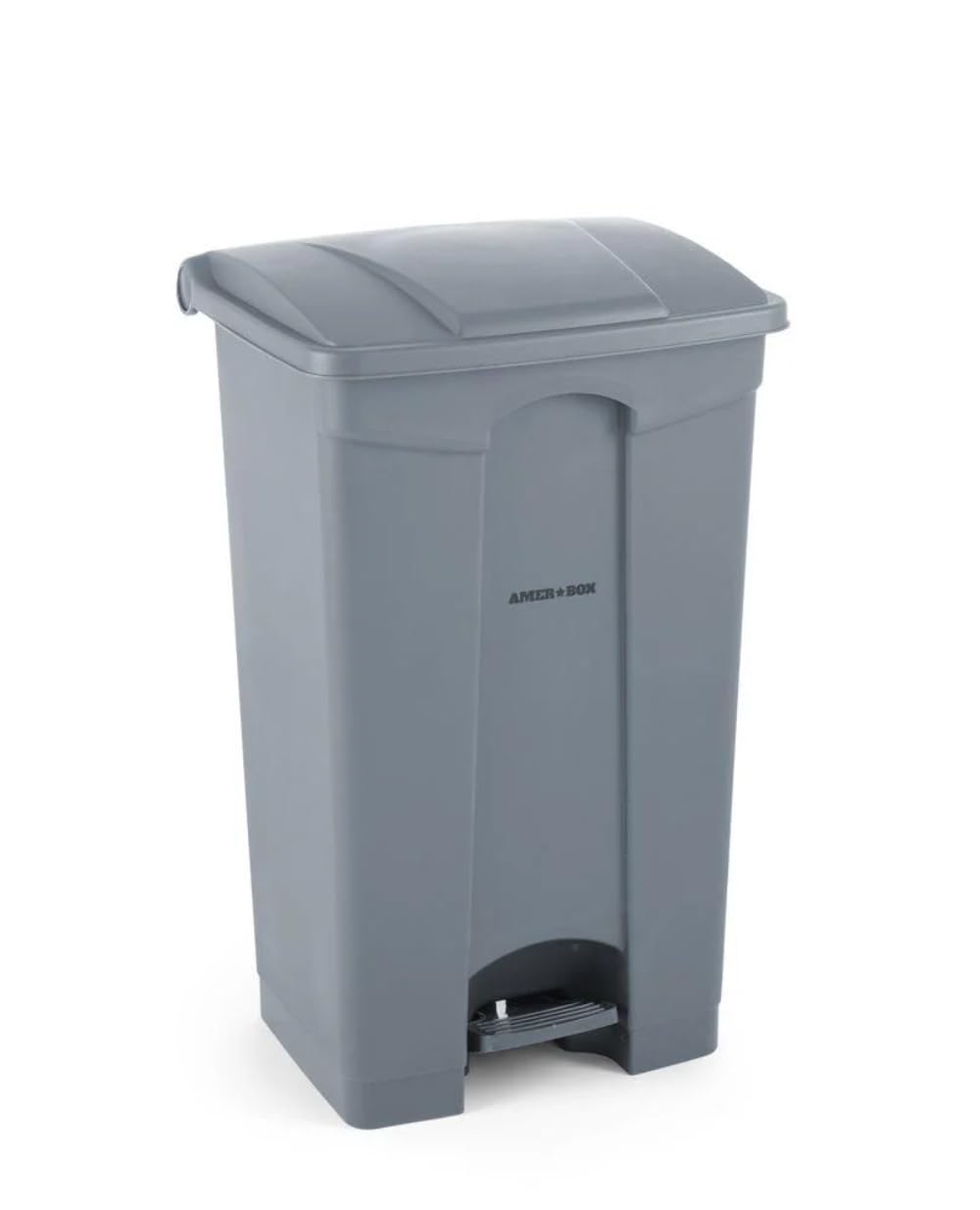HENDI Mülleimer, AmerBox, für den professionellen Einsatz, öffnen mit Fußpedal, Abfalleimer, Müll, Tret-Abfalleimer, Abfallbehälter, 68L, 410x495x(H)660mm, Polypropylen, grau