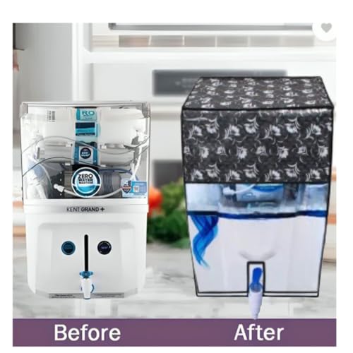 Image of KALRA MAGIC RO Water Purifier Cover | Durable Water Filter Protection | RO Body Cover For Kent Grand For | Pulse Aqua Purifier| Waterproof & Dustproof for Home & Office Use (Blue Printed)