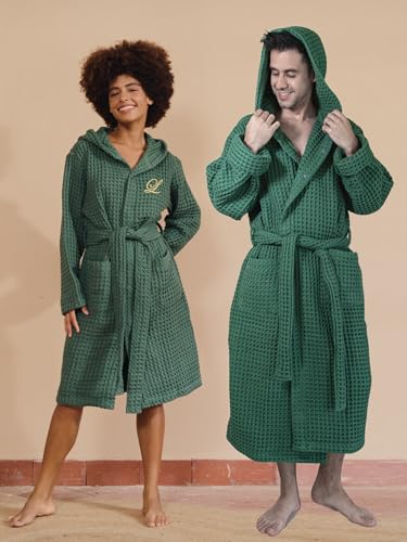 Image of Luxury Organic Japanese Cotton Hotel & Spa Waffle Bathrobe for Men and Women (Hooded /Kimono)