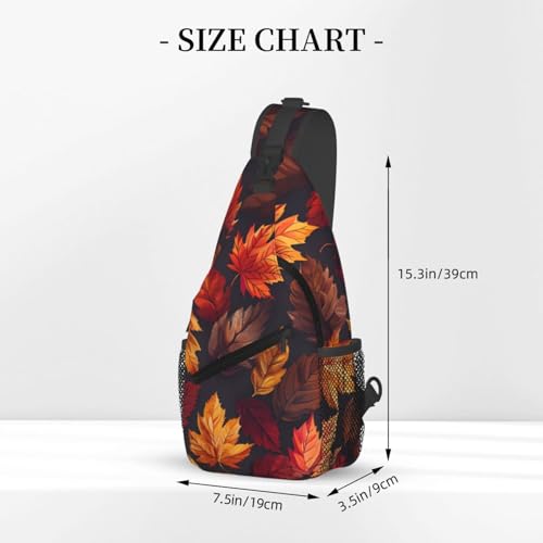 Bolso tipo bandolera con estampado otoñal para mujer y hombre miniatura 3