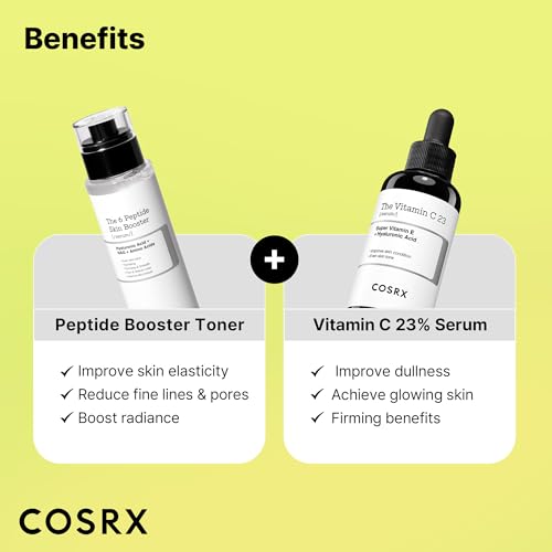 Detailed step-by-step instructions for using the COSRX Vitamin C 23% Peptide Booster Set