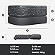 Logitech ERGO K860 kabellose ergonomische Tastatur – geteilte Tastatur, Handballenauflage, natürliches Tippen, schmutzabweisendes Material, Bluetooth und USB-Verbindung, für Windows/Mac - Graphit