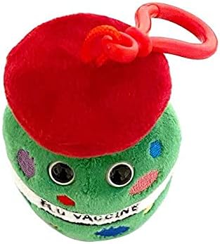 GIANT MICROBES Flu Vaccine Keychain Learn about Immunology and the Flu, Educational Gift for Friends, Students, Doctors, Nurses, Scientists, Pharmacists and Anyone with a Healthy Sense of Humor