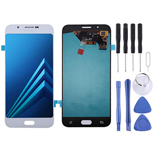 Ecran LCD pour Galaxy A8 blanc avec assemblage complet du numériseur tactile