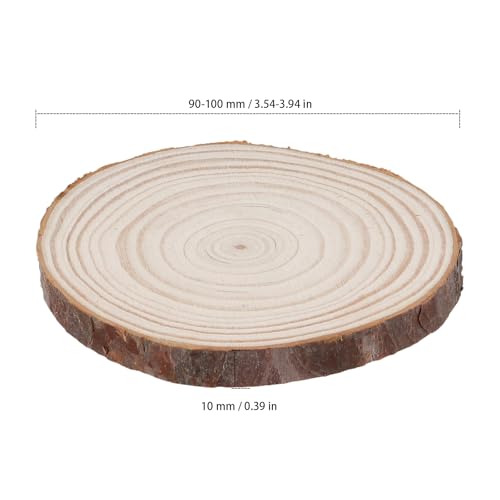 Tranches de bois naturel pour décoration de mariage champêtre et Noël - 3