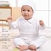 Booulfi Baby Junge Strampler 6-9 Monate Lange Ärmel Strickpullover Taufe Taufe Outfits für Jungen Neugeborenes Herbst Winter Weiß Baby Anzüge Kleidung mit Taufe Hüte