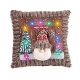 Perfecto para los entusiastas de la Navidad, especialmente para los ancianos, nuestra almohada brillante aporta calidez y alegría a sus celebraciones navideñas.
