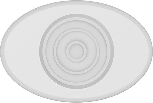 Miniatura 2 de Ekena Millwork ROSP070X048X050DAL04 Roseta estándar con borde redondeado, 7.0 in de ancho x 4.6 in de alto x 0.5 in de alto, PVC