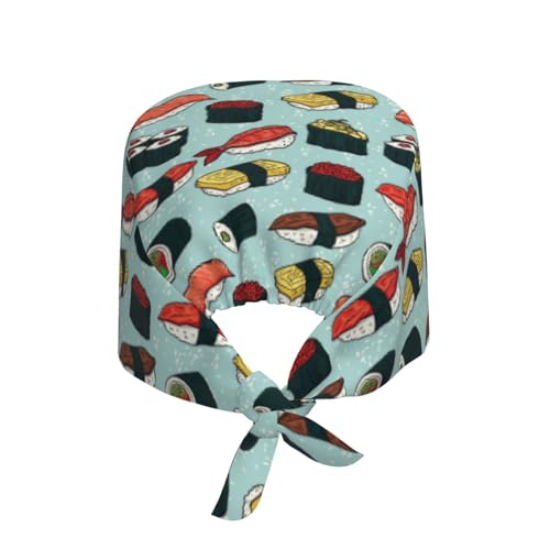 Image of Adjustable Working Cap Breathable Unisex Women Men Elastic Bandage Tie Back Hats Scrub Nursing Doctor Surgeon Cap