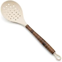 Deconox Akasya Ahşap Saplı Premium Silikon Mutfak Gere&ccedil;leri - Isıya Dayanıklı Servis Kaşığı, Kep&ccedil;e, Spatula ve Kevgir Se&ccedil;enekleriyle (KEVGİR)